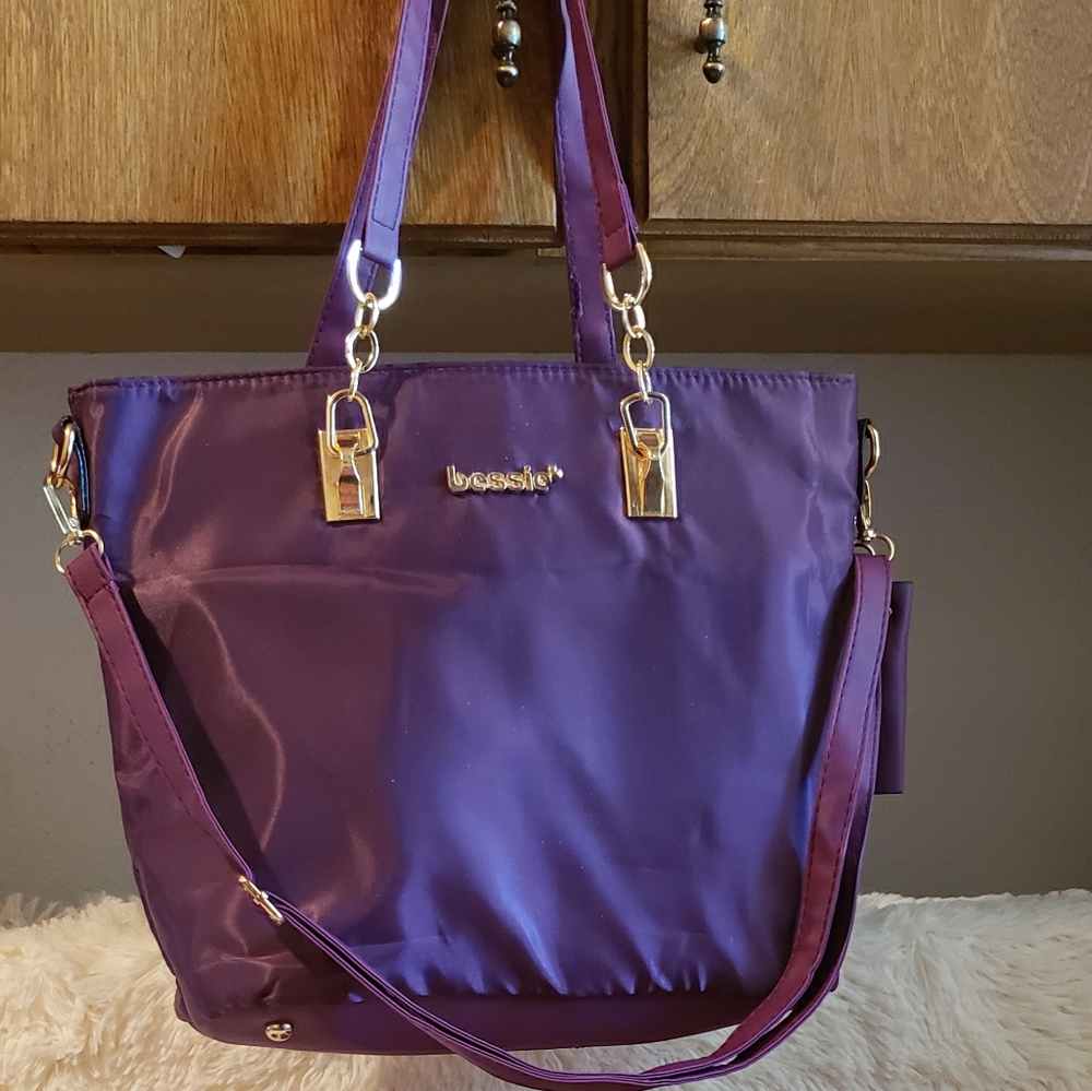 NWOT BESSIE nylon utility bag w 4 accessories